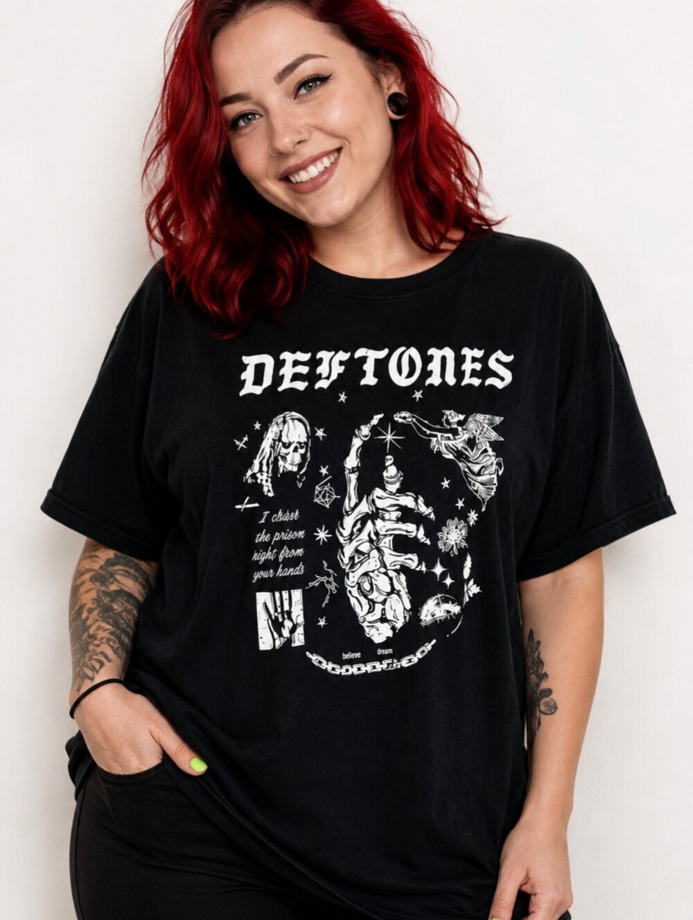Deftones Black Graphic Short Sleeve Tee
